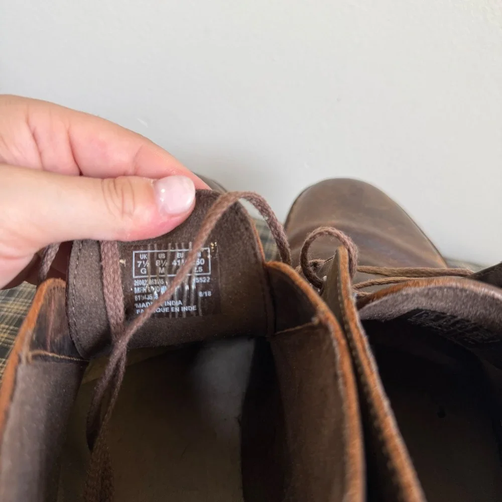 Clarks Bushacre 2 Leather Chukka Desert Boot Size 8.5‎ Dark Brown